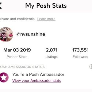 Poshmark Seller Profile Stats